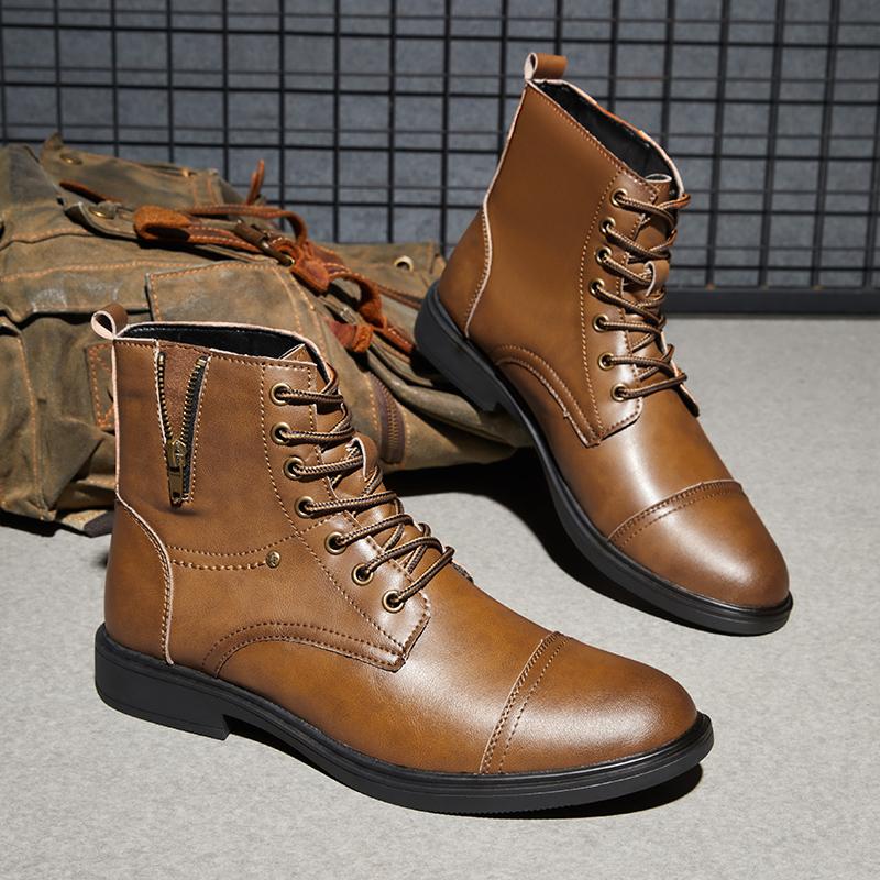 Модные высококачественные мужские базовые ботинки из натуральной кожи, мужская прогулочная обувь для походов в стиле ретро, высокие повседневные кроссовки для активного отдыха