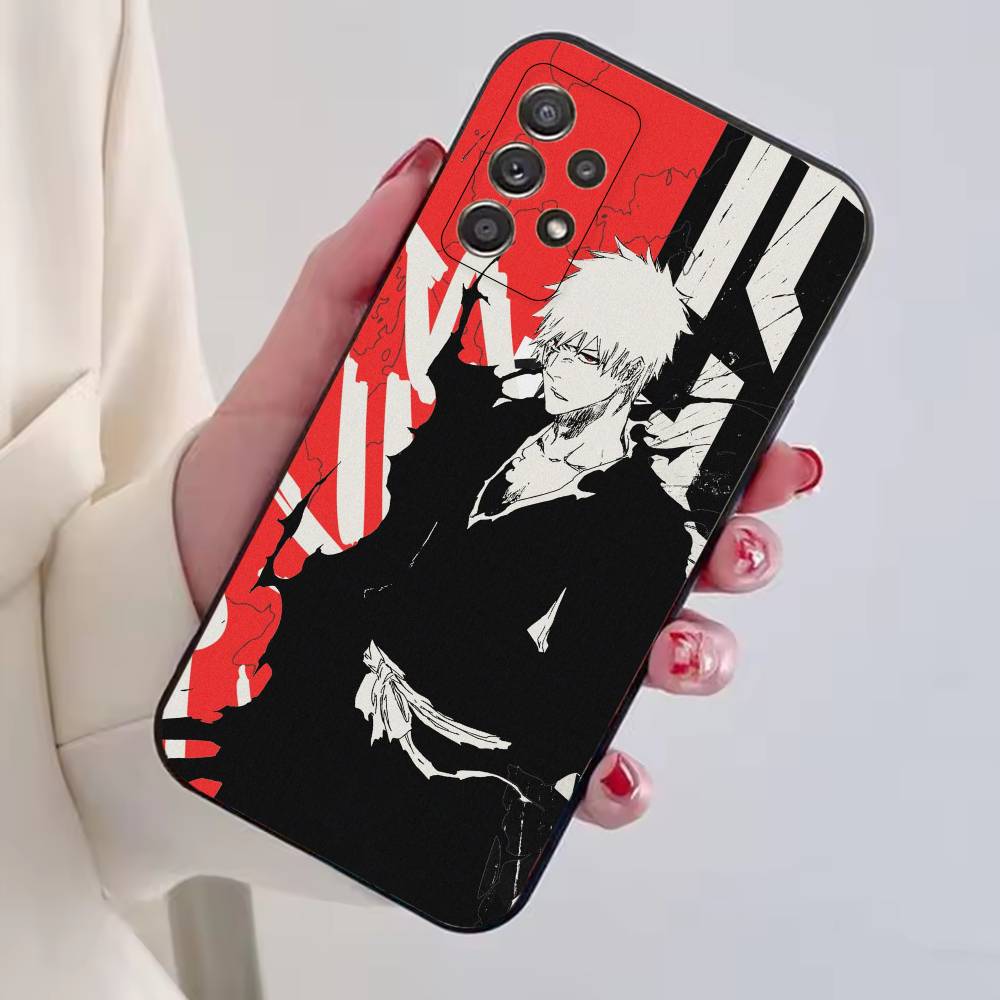 Чехол для телефона Kurosaki Ichigo из B-Bleachs для Samsung S25,S24,S21,S22,S23,S30,Ultra,S20,Plus,Fe, Мягкий силиконовый черный чехол
