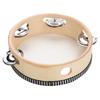 Wooden Handheld Tambourine Hand Drum with Bells Jingles for Early Education (6in)
