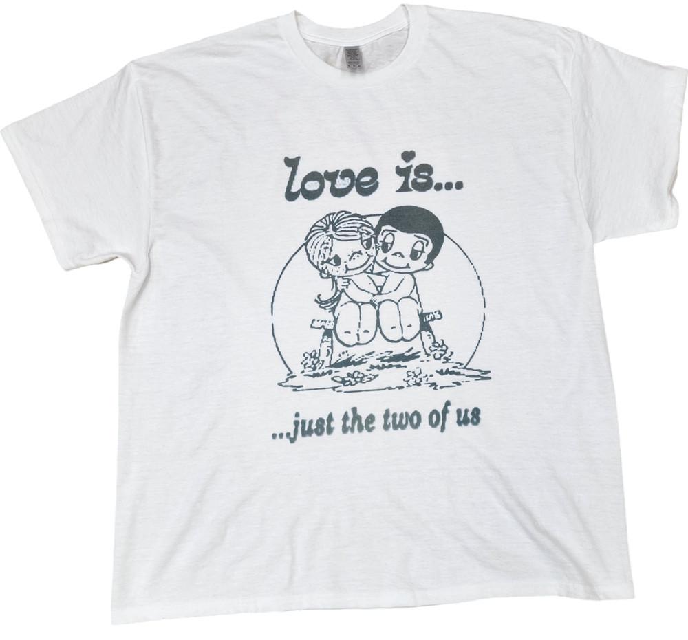 1972 Kim Casali LOVE IS Men White Tshirt Night Light Comic LA Soft Style Unisex T-Shirt