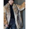 2025 Зимнее Новое Полупальто средней длины из искусственного волчьего меха, Куртка с интегрированным мехом, Кожаная куртка из норки Haining для мужчин