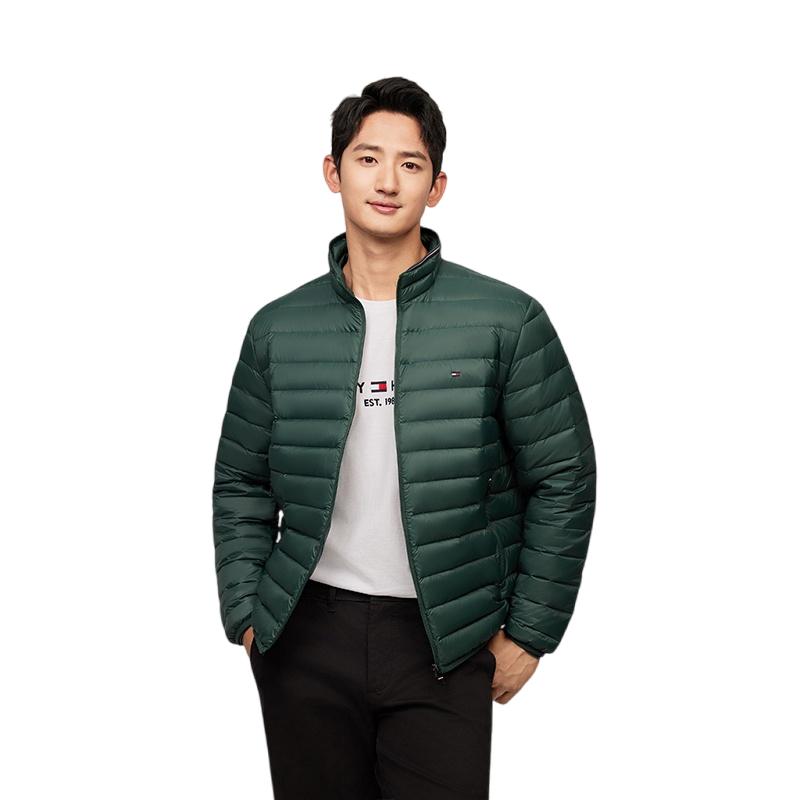 Tommy Hilfiger logo-patch zipped puffer jacket MW0MW28065