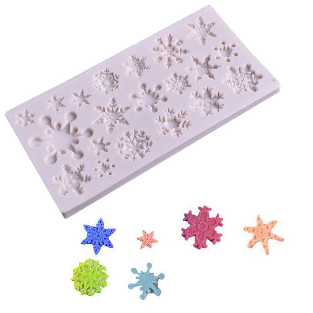 Cake Decorating Candy Christmas Baking Mould Fondant Snowflake Mold Chocolate