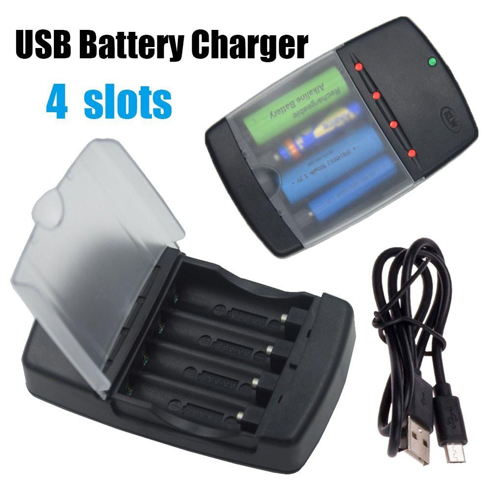 Durable Rechargeable Portable 4 Slots Fast Charging Dock Intelligent Battery Charger Adapter