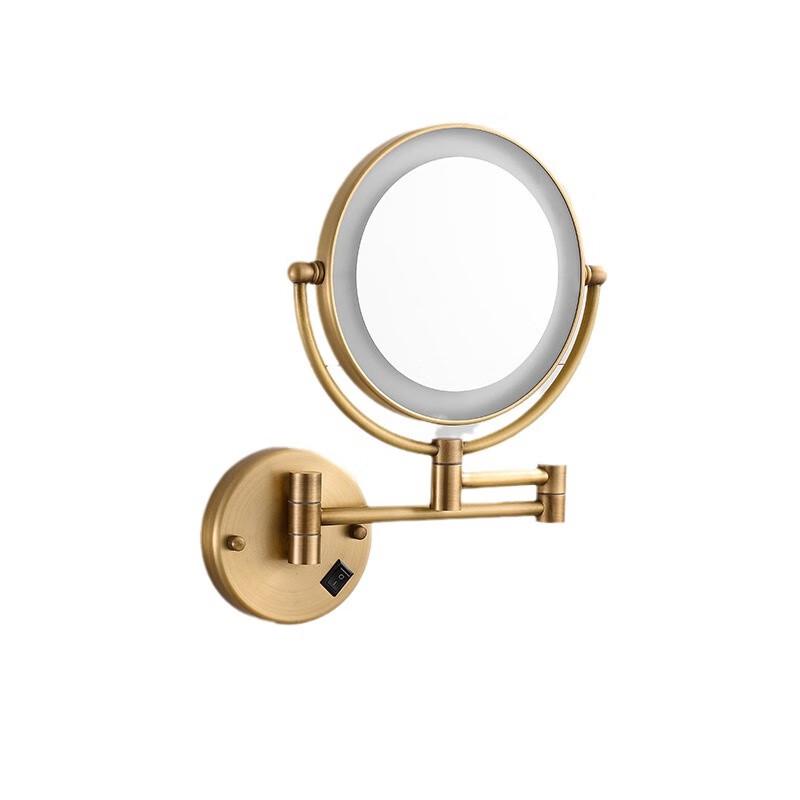 Vintage Foldable LED Lighted Bathroom Makeup Mirror