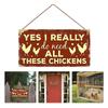 Humorous Chicken Coop Sign Eye Catching Red Chicken Coop Decors Hanging Sign for Farmhouse or Garden Areas