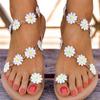 Женские модные летние бохо-плоские нескользящие сандалии на плоской подошве, пляжная повседневная обувь