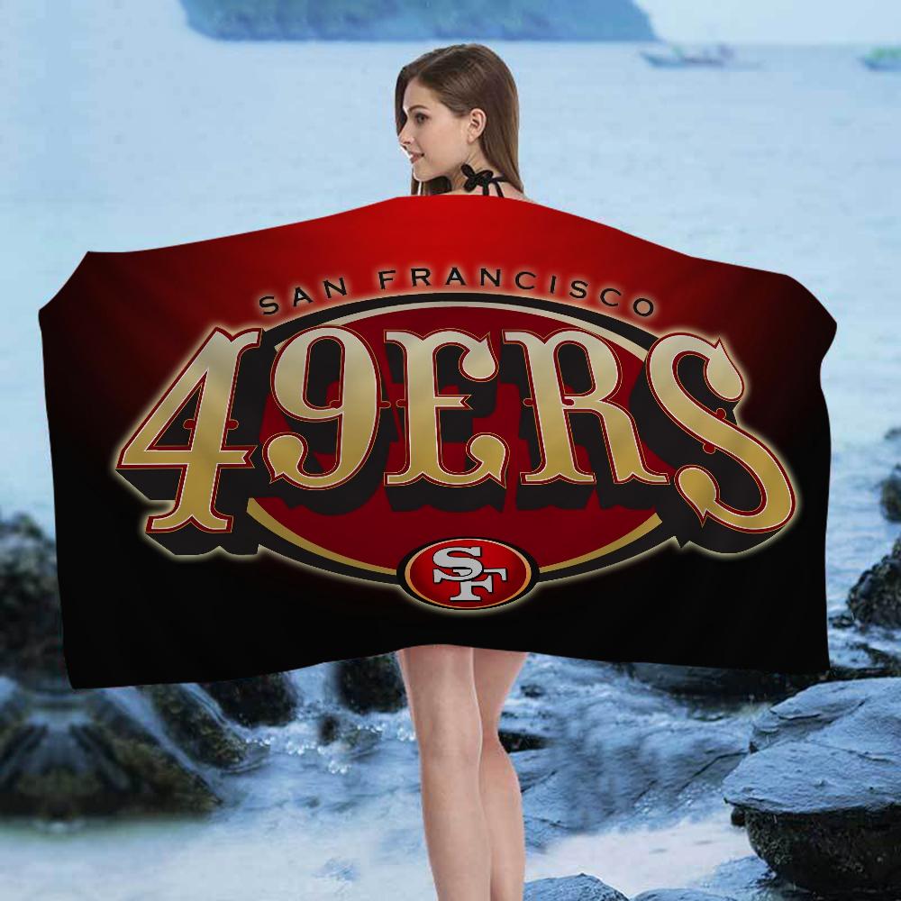 Сан-Франциско 49ers Команда Большие Микрофибровые Пляжные Полотенца Быстросохнущее Полотенце Песок Пляжные Полотенца Полотенце для Бассейна для Путешествий Пляж Бассейн Йога
