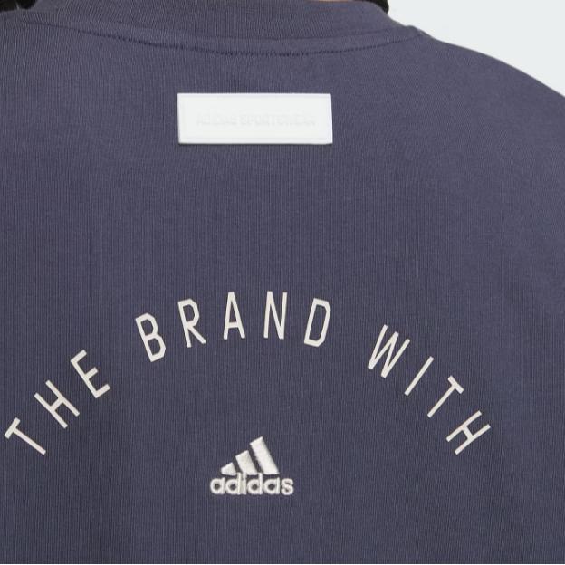 adidas Футболка спортивная повседневная с коротким рукавом с принтом алфавита, женская, топы бирюзового цвета IS7407