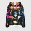 Popular Anime Arcane League Jinx Hoodies 3D Print Men/Women Cartoon Tracksuit Sweatshirt Long Sleeve Kid Pullover Men's Clothing