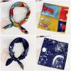 Gifts Women Small Vintage Head Neck Square Scarf Hair Tie Band Silk Feel Satin