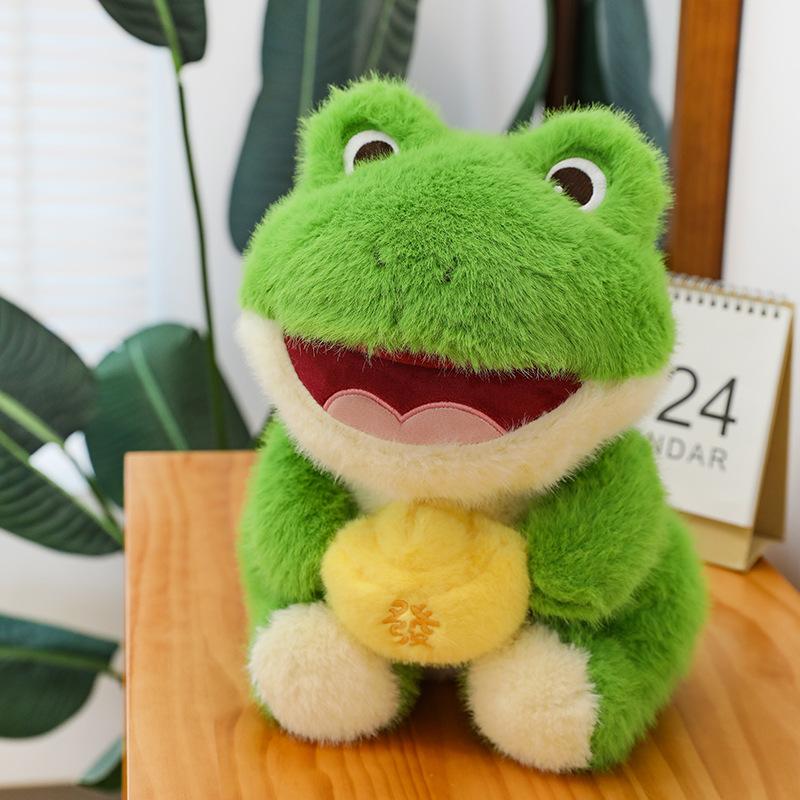 Кукла Rich Frog, плюшевая кукла, сидящая лягушка, обменная кукла, дети, девочки, успокаивающая