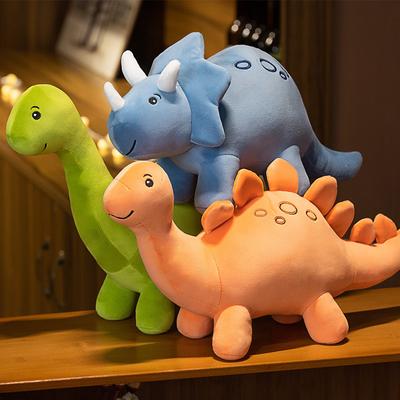 Мультяшная красочная плюшевая игрушка динозавра, милые мягкие игрушки, плюшевые трицератопсы, кавайные мягкие детские игрушки для мальчиков и девочек, домашний декор