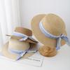 Summer Sun Hat Women Flat Top Sunscreen Bucket Hat Lady Bow Travel Holiday Beach Accessories New Outdoor Casual Sunhat