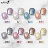 monja Nail Art 5 мл Pearl Shell Spiral Glitter Pearly Semi Permanent Nail UV Gel Varnish DIY Manicure Design Tool 14 Solid Colors