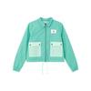 Короткая ветровка с завязками на карманах и цветными блоками, женские куртки мятно-зеленого цвета DD6993-392