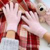 Women Fashion Winter Outdoors Cycling Faux Rabbit Fur Gloves Velvet Five Finger Gloves
