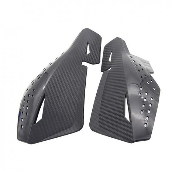 Motorcycle Handlebar Handguard Hand Shield Protector Carbon Fiber Look Black x2