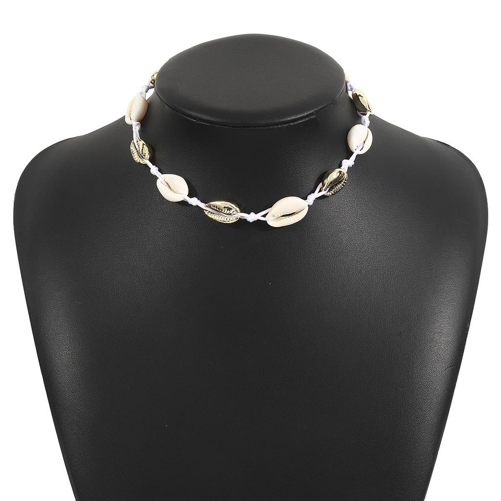 N12486 Богемное этническое плетеное ожерелье из ракушек, лето, морское побережье, досуг, отпуск, вечеринка, аксессуары для вечеринки