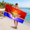 Wonder Woman Printed Swim Towel, Portable Water Absorbent Towel for Beach Camping Daily Bathroom Use