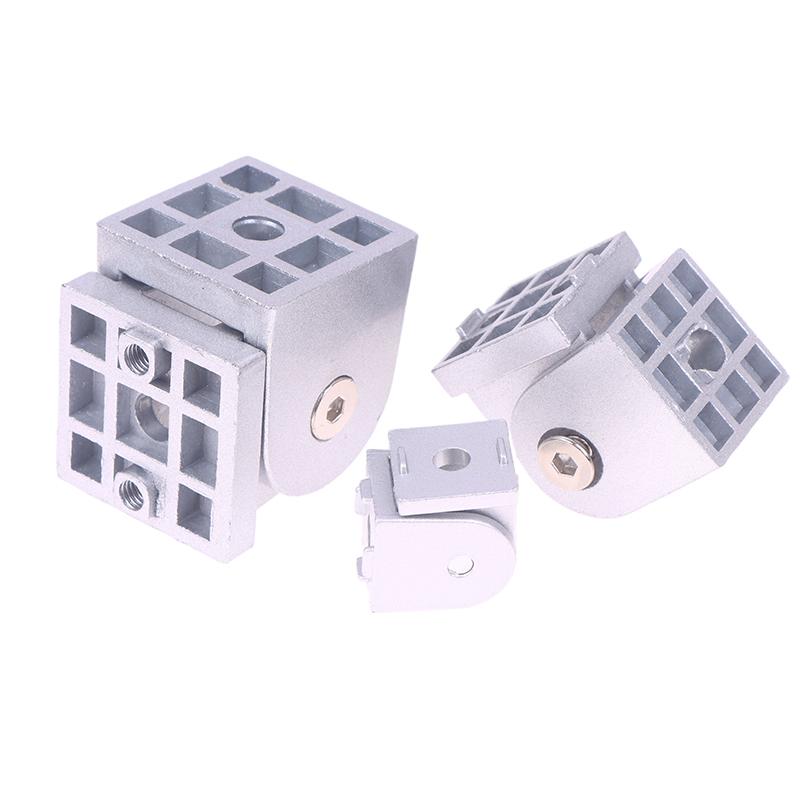 Цельные фитинги с живой петлей, 2020/3030/4040 Цинковый сплав/Алюминиевый профиль Шарнирное соединение Прямоугольный соединитель