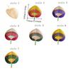 Chinese Style Hand-woven Fan Bamboo Heart Shaped Fan Weave Crafts Colorful Bamboo Fan  Cooling