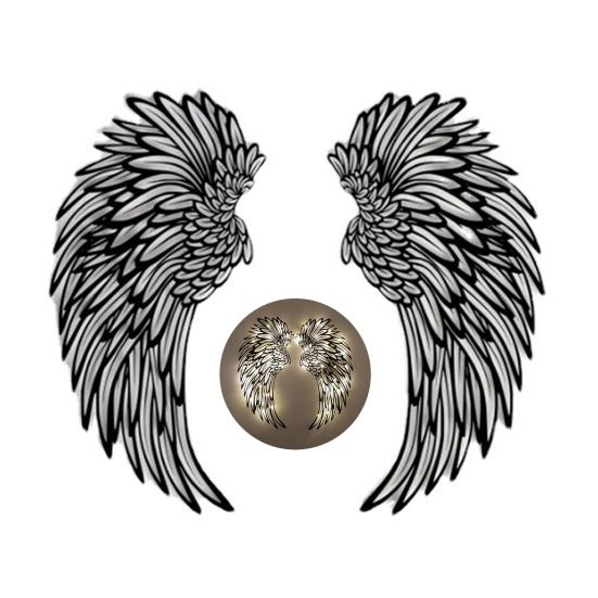 Angel Wing Ornament Iron Art Decorative Light-up/Lightless Style Wall Art Sculpture Hanging Decor Holiday Gift