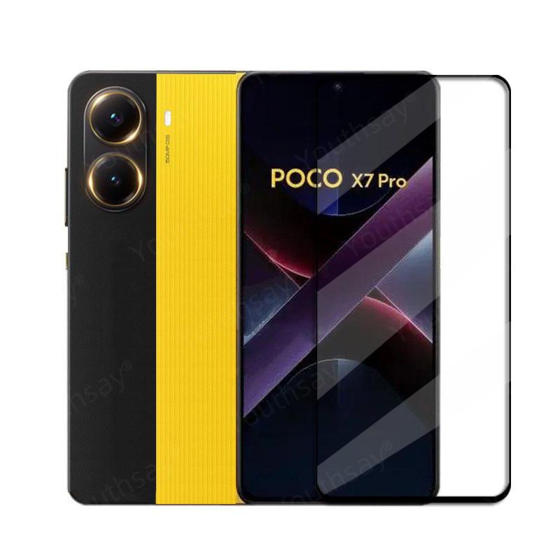 6-в-1 Защитное Стекло Для Xiaomi Poco X7 Pro Закаленное Стекло Poco X7 Pro Защитная Пленка Для Экрана Poco X7 Pro Защитная Пленка Для Линзы Телефона Poco X7 Pro