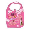 Nor Corporation Eco Japanese with Storage Map of Bag, Pattern, Foldable, Pouch, Japan, Peach, ECZ-1-38