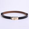 Womens Retro Textured Pu Leather Belt With Alloy Buckle For Dresses And Skirts