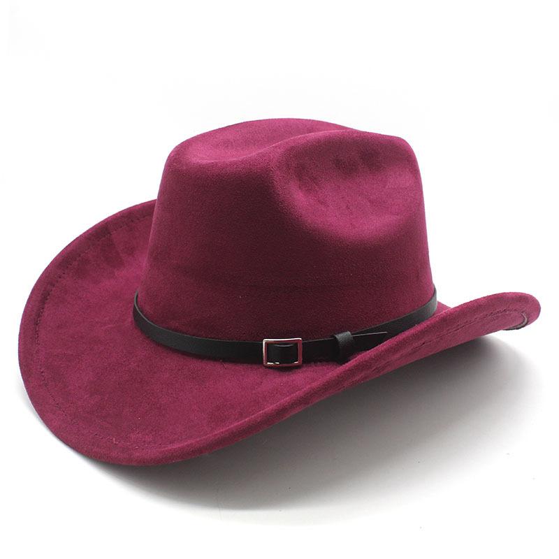 Big Edge One-Word Top Suede Western Cowboy Top Hat Jazz Hat Fashion Hat Retro Hat