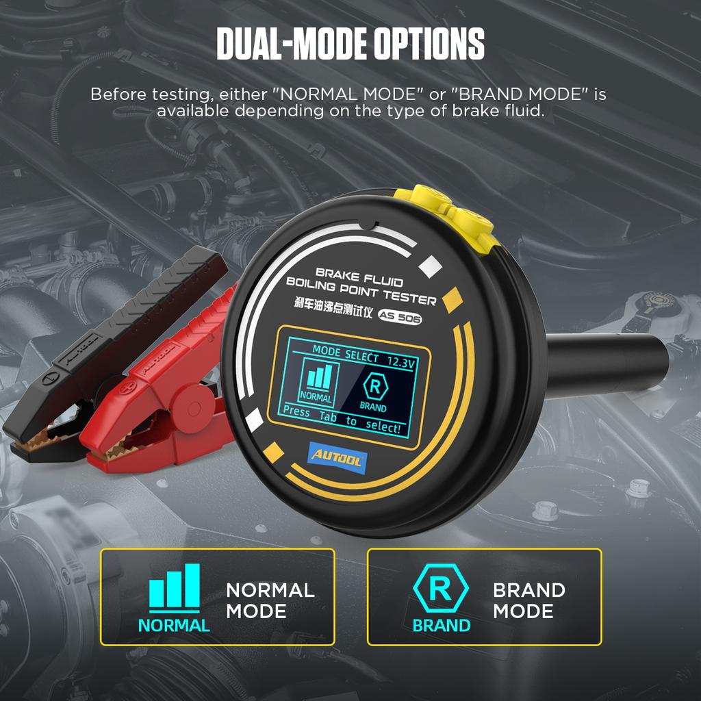 Autool AS506 Car Brake Fluid Tester Boiling Point Automotive Brake Oil Tester for DOT3/DOT4/DOT5.1/ENV4/ENV6 ATE/TRW/BOSCH/MOBIL