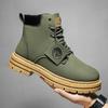Boots Men High Top Boots High Quality Women Leather Shoes Fashion Outdoor Sneakers Men Lace Up Non-Slip Ankle Boots for Couple