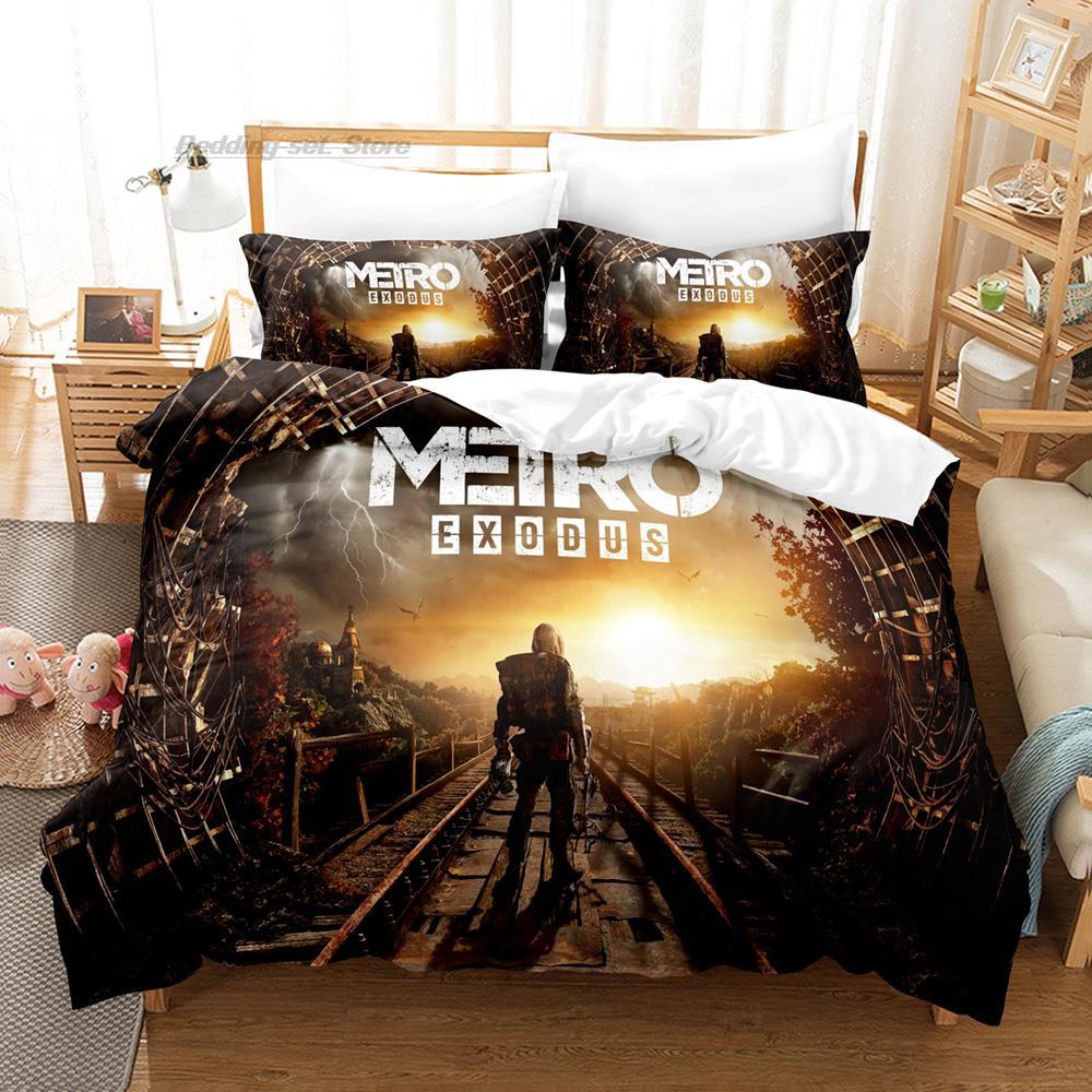 Постельное белье Metro Exodus Односпальное Двуспальное Полное Queen King Размер Постельный Комплект Для Взрослых Детей Спальни Пододеяльник Комплекты 3D Печать Игровой Комплект Постельного Белья