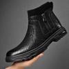 Модные новые мужские ботильоны, повседневные кожаные легкие уличные ботинки с боковой молнией, мужские классические дышащие рабочие ботинки, зимние нескользящие