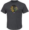 Мужская футболка Chicago Blackhawks с коротким рукавом, угольного цвета, с надписью Raise The Level