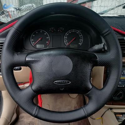Автоаксессуары Перфорированная кожаная отделка рулевого колеса из микрофибры Для VW Golf 4 MK4 1998-2004 Passat B5 1996 - 2005