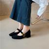 Fashion 2025 Ballet Flats Women Mary Janes Shoes Brand New Trendy Buckled Crossover Leisure Comfy Heels Women High Heels Women