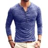 Мужская осенне-зимняя футболка большого размера, мужская футболка Henry Shirt, футболка с длинным рукавом для мужчин