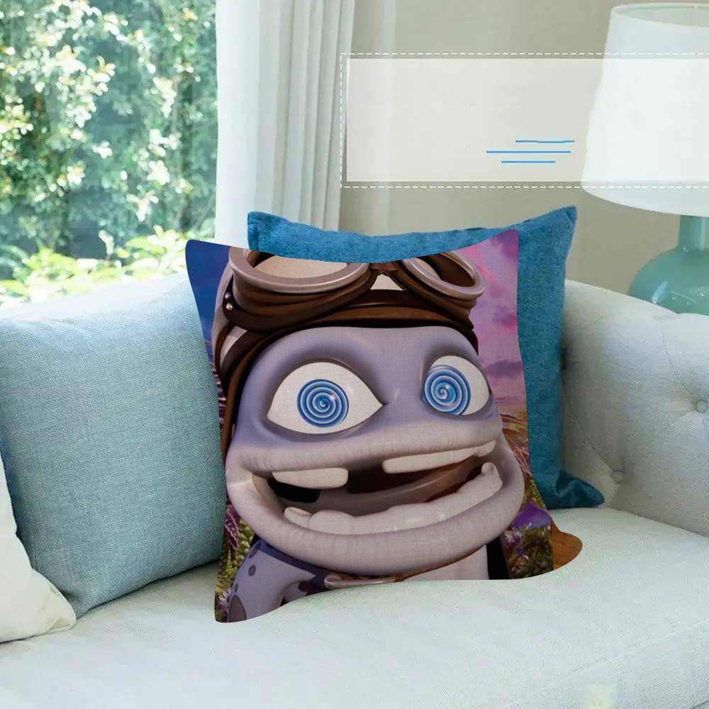 C-Crazy Frog DJ Ding D-Ding cushion  Pillow Gift Home Office Decoration Bedroom Sofa Car Cushion Cover case 45x45