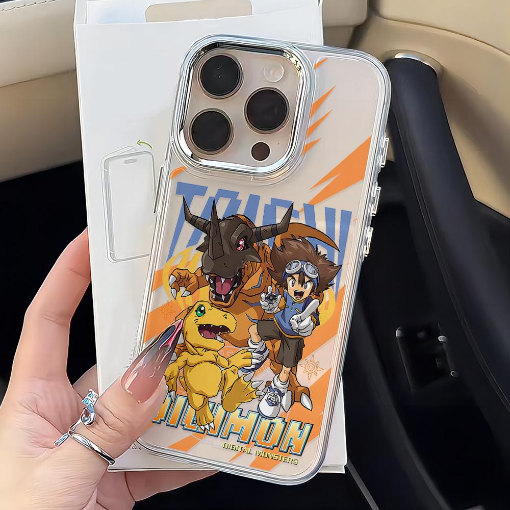 D-Digimon Agumon Phone Case For iPhone 17 16e 16 15 14 13 12 11 mini Pro Max X XR XSMAX 8 7 Air Plus Transparent Soft Cover