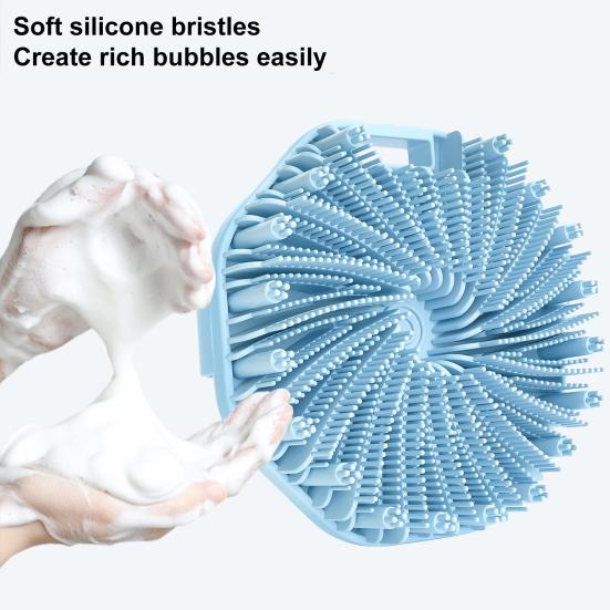 1/2шт силиконовая щетка для ванны отшелушивающая кожа скраб для тела с массажными щетинками нескользящая ручка щетка для душа