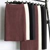 Autumn Winter Knitted Midi Skirt Women's Knitted Ribbed Pencil Skirt 65 Cm