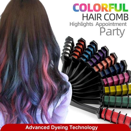 10 Colors Hair Dye Comb Washable Temporary Hair Chalk Kids Adults Disposable Hair