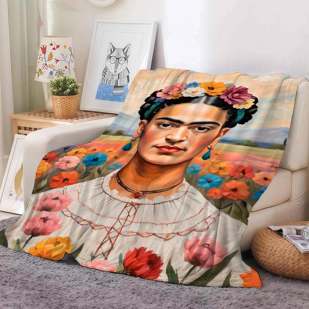 Мультяшная F-Фрида ART K-Кало Плед Теплый И Мягкий Подходит Для Спальни Гостиной Дивана Кровати Офиса Путешествий Кемпинга