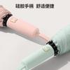 New 10 Bone Three Fold Automatic Vinyl Sunscreen Silicone with Color Scheme Handle Three Fold Men's Business Umbrella Fixed