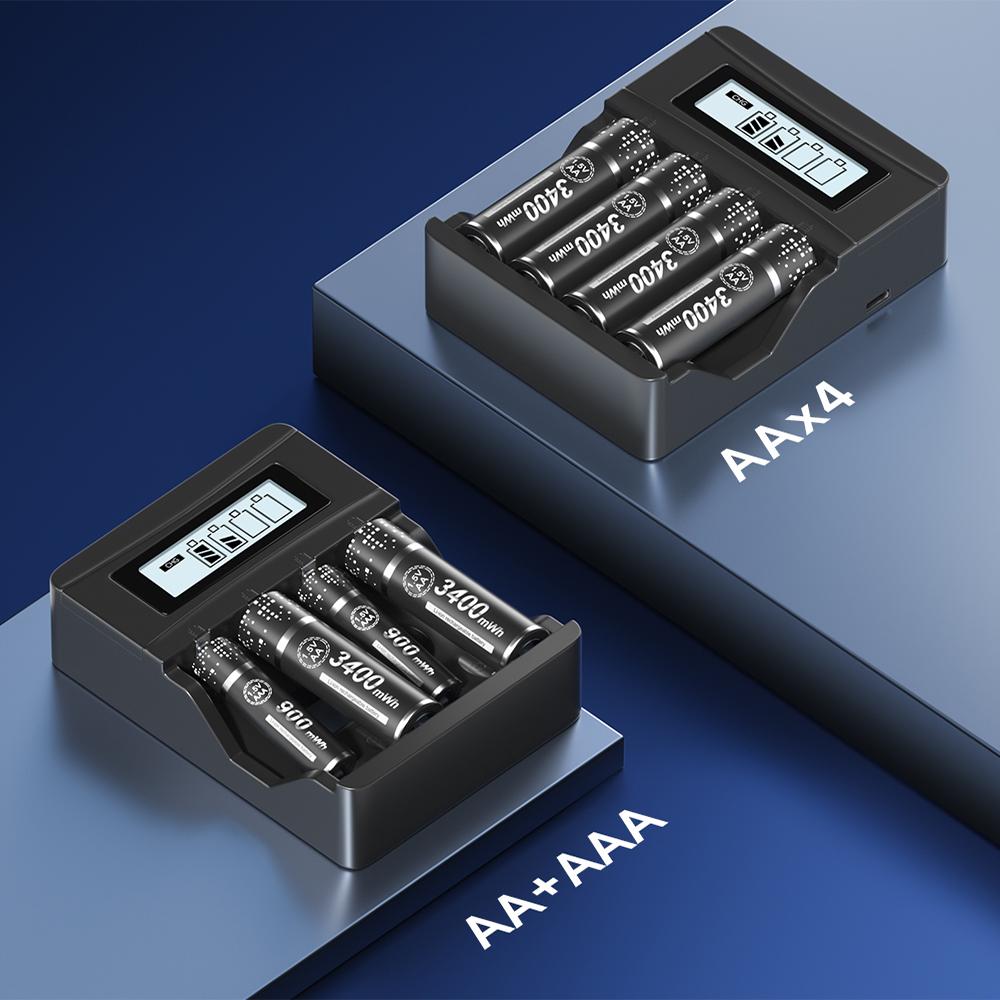 Литий-ионная батарея AA 1,5 В + литиевая аккумуляторная батарея 1,5 В AAA + зарядное устройство 1,5 В для литиевой аккумуляторной батареи типа aa aaa 1,5 В