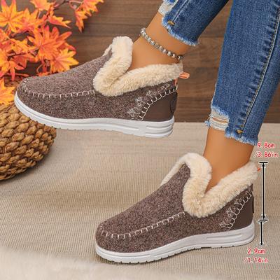 Зимние хлопковые туфли Плюс бархатные утолщенные хлопковые туфли для женских ботинок Морозостойкие и теплые Снежные ботинки Модные короткие ботинки