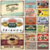 Vintage Plaque Metal Sign Plate Home Decor Tin Sign Coffee Retro Wall Art Posters For Kitchen Bar Iron Painting Decoration Cafe