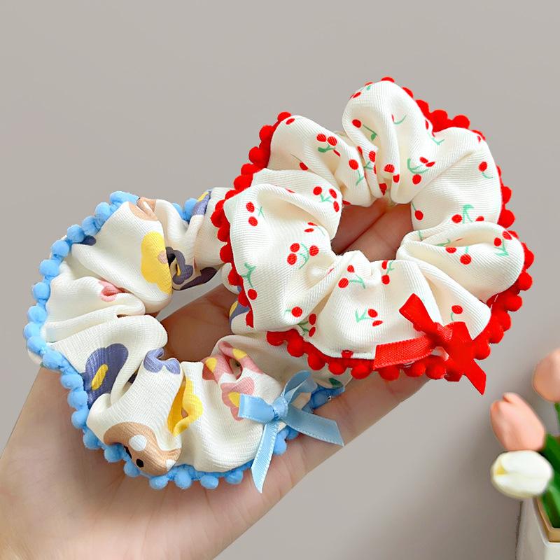 Girls Sweet Dot Bow Hair Band Accessories Fashion Large Hair Tie Rope Headband Elastic Scrunchies For Women Ponytail Hair Accessories